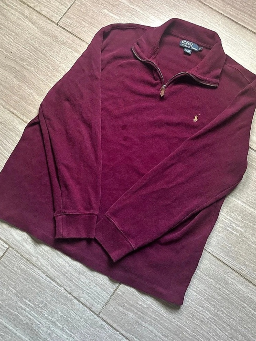 Polo Ralph Lauren Estate Rib Quarter-Zip Pullover Purple XL